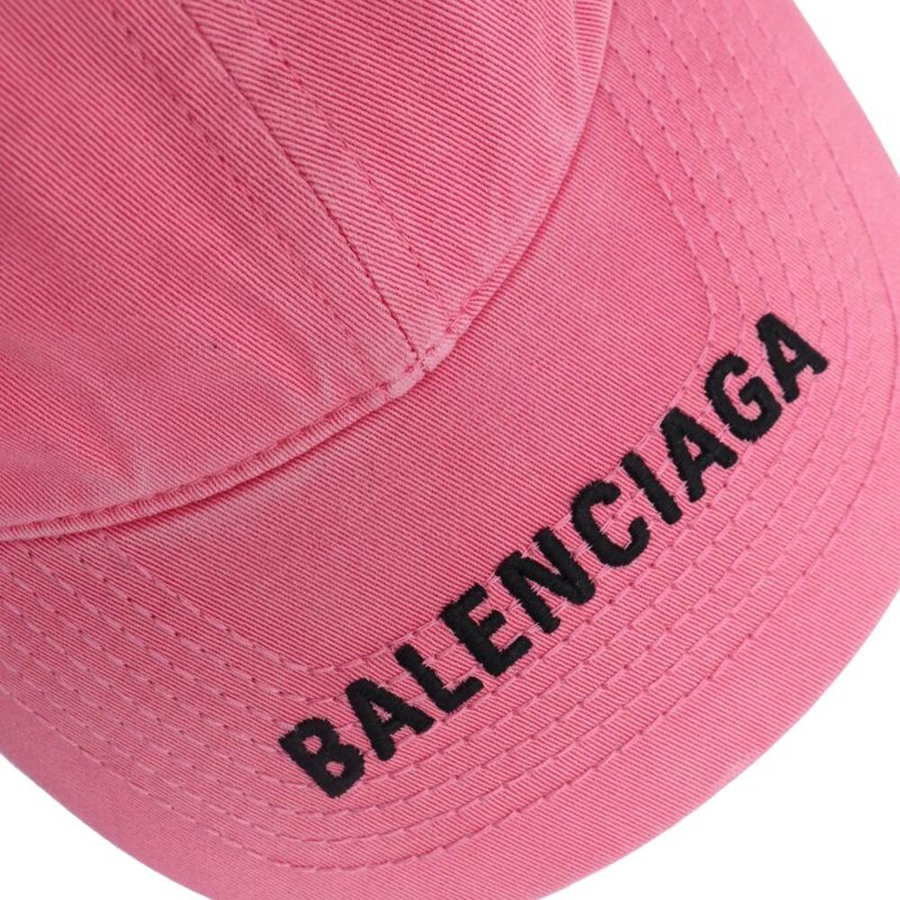 Balenciaga Logo-Embroidered Baseball Cap in Pink Cotton - Picture 7 of 9